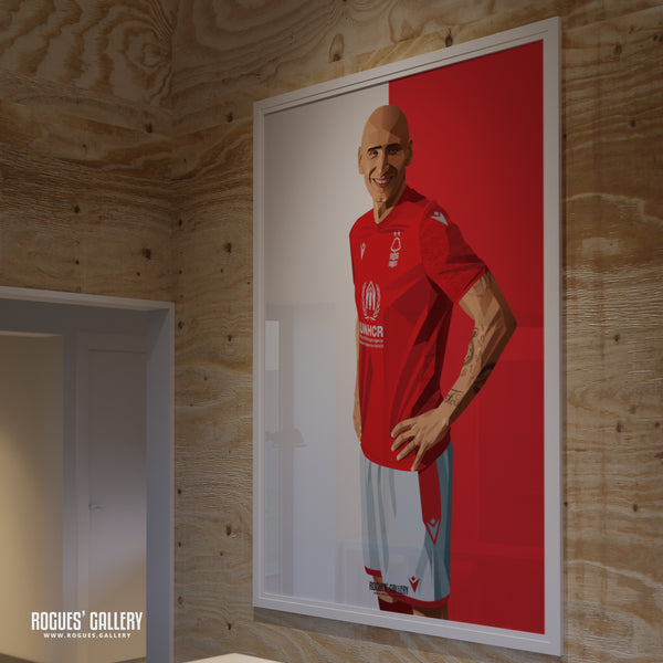 Jonjo Shelvey - Nottingham Forest - A0, A1, A2 or A3 Red & White Prints