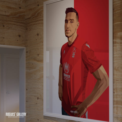 Chris Wood - Nottingham Forest - A0, A1, A2 or A3 Red & White Prints