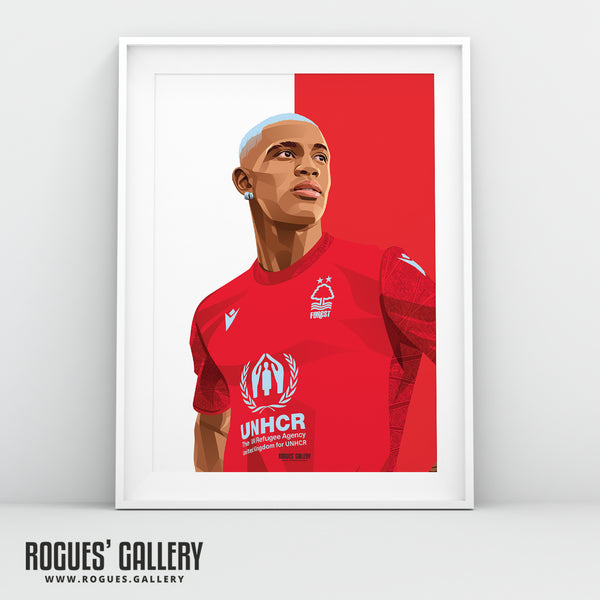 Danilo - Nottingham Forest - A0, A1, A2 or A3 Red & White Prints