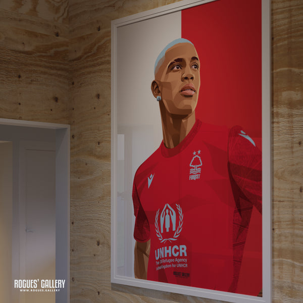 Danilo - Nottingham Forest - A0, A1, A2 or A3 Red & White Prints