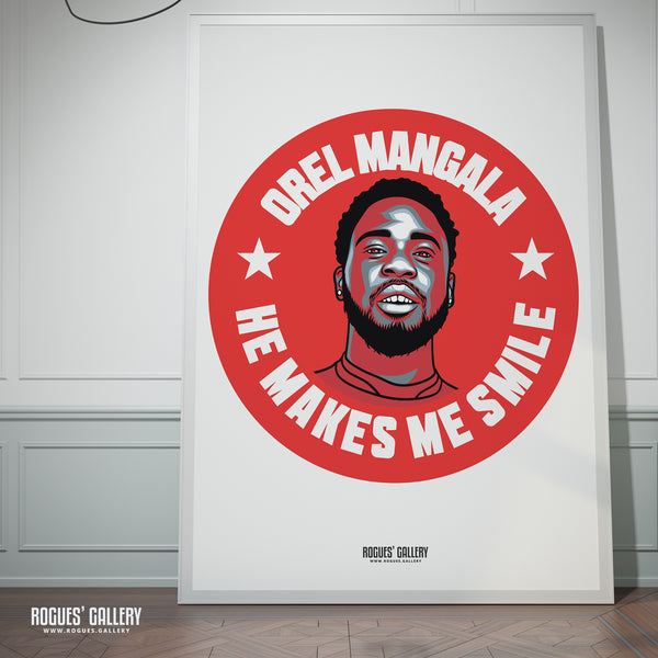 Orel Mangala He Makes Me Smile - Nottingham Forest - A0, A1, A2 or A3 #GetBehindTheLads Prints