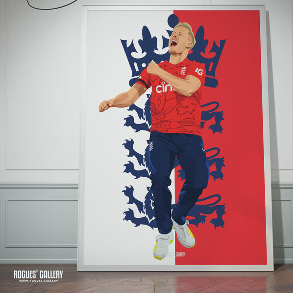 Luke Wood - England T20 Cricket - A0, A1, A2 or A3 Prints