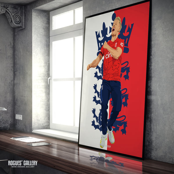 Luke Wood - England T20 Cricket - A0, A1, A2 or A3 Prints