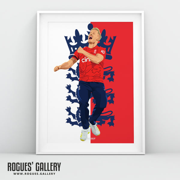 Luke Wood - England T20 Cricket - A0, A1, A2 or A3 Prints