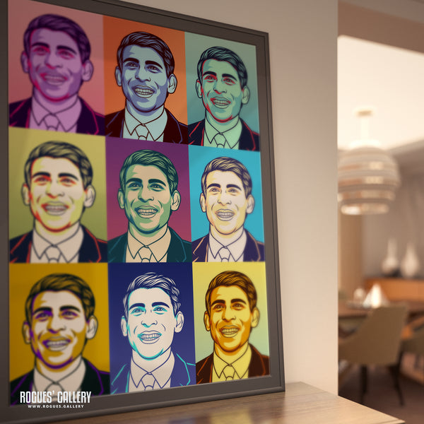 Rishi Sunak Muted Pop Art - Politics Series Print - A3, A2, A1 & A0 Size Prints