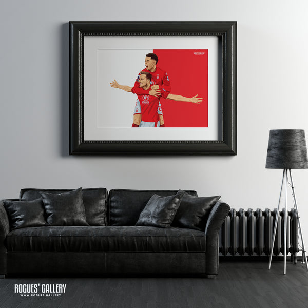 Chris Wood: Opening His Account - Nottingham Forest - Signed A3 Red & White Prints