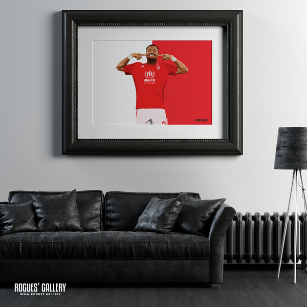 Serge Aurier: Moi? - Nottingham Forest - Signed A3 Red & White Prints