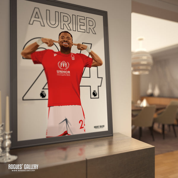 Serge Aurier: Moi? - Nottingham Forest - Signed A3 Premier League Name & Number Prints