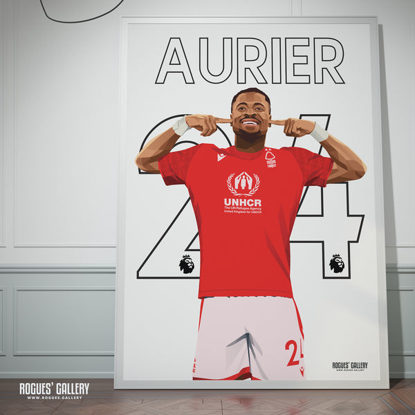 Serge Aurier: Moi? - Nottingham Forest - Signed A3 Premier League Name & Number Prints