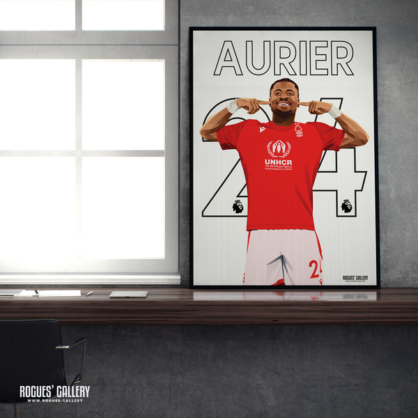 Serge Aurier: Moi? - Nottingham Forest - Signed A3 Premier League Name & Number Prints