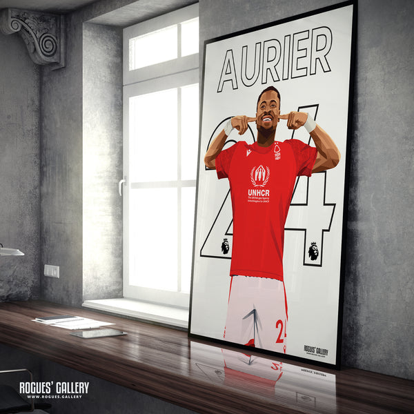 Serge Aurier: Moi? - Nottingham Forest - Signed A3 Premier League Name & Number Prints
