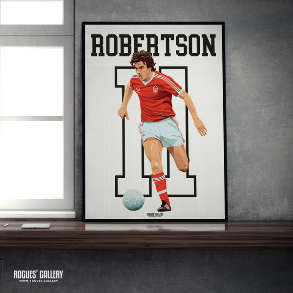 John 'Robbo' Robertson - Nottingham Forest - A0, A1, A2 or A3 Greatest Ever Series Prints