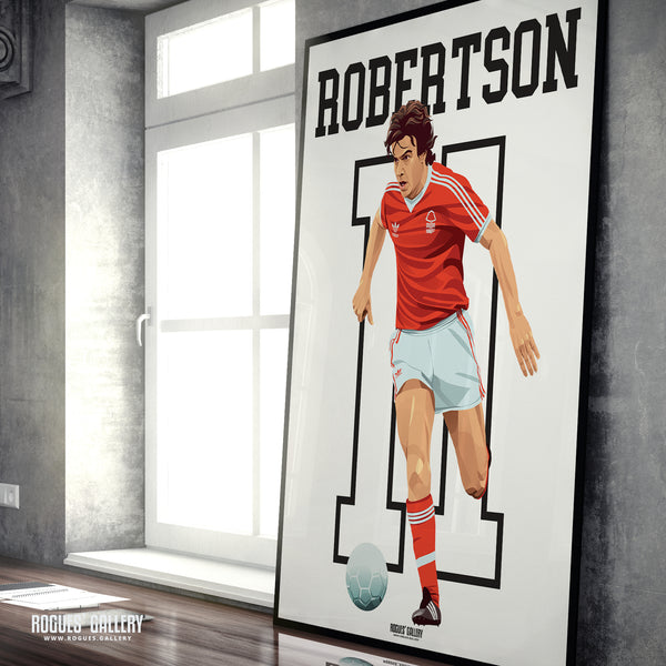 John 'Robbo' Robertson - Nottingham Forest - A0, A1, A2 or A3 Greatest Ever Series Prints