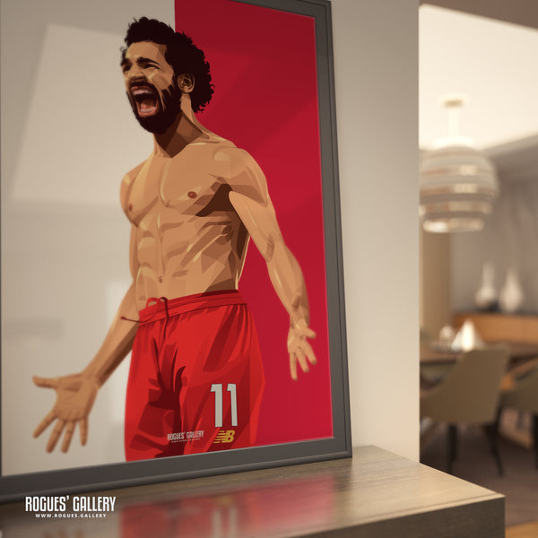 Mo Salah: Topless - A3, A2, A1 & A0 Icon Prints