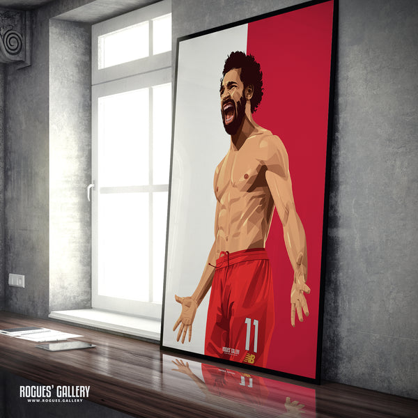 Mo Salah: Topless - A3, A2, A1 & A0 Icon Prints