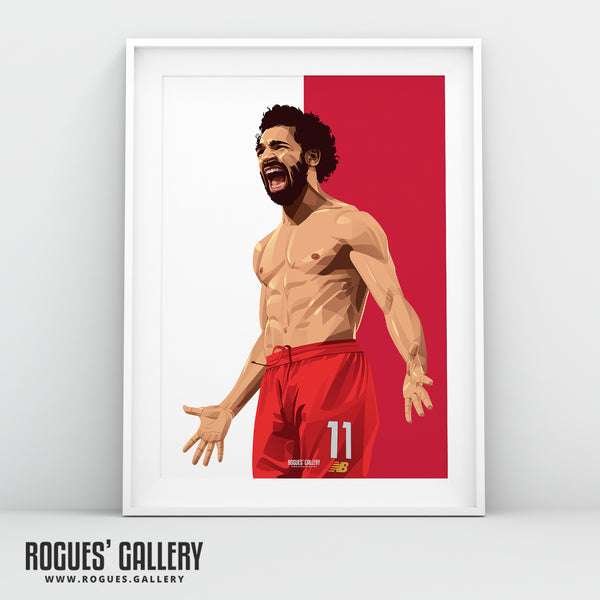 Mo Salah: Topless - A3, A2, A1 & A0 Icon Prints