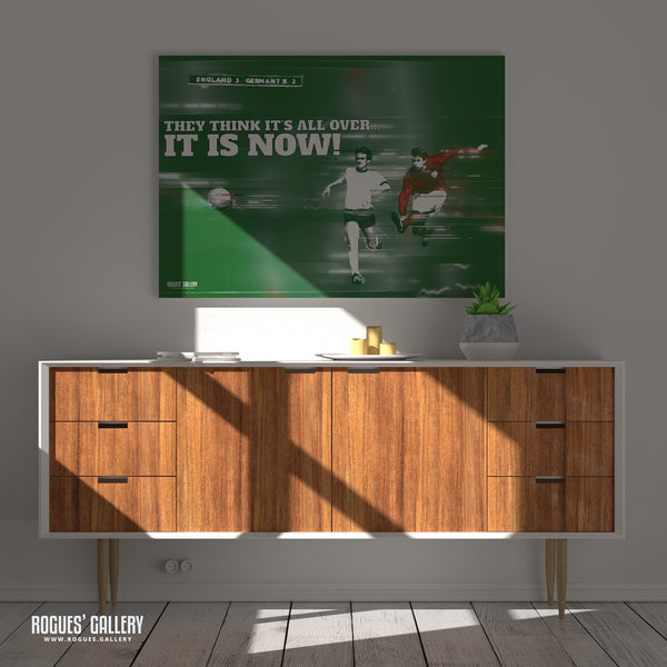 They think it's all over... it is now! (Glitch Version) Geoff Hurst's 1966 World Cup Winning England Goal - A0, A1, A2 or A3 Prints