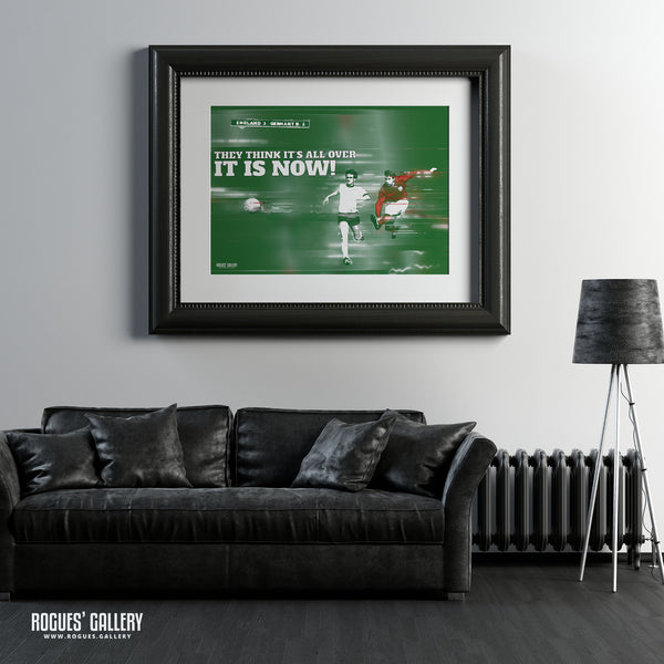 They think it's all over... it is now! (Glitch Version) Geoff Hurst's 1966 World Cup Winning England Goal - A0, A1, A2 or A3 Prints