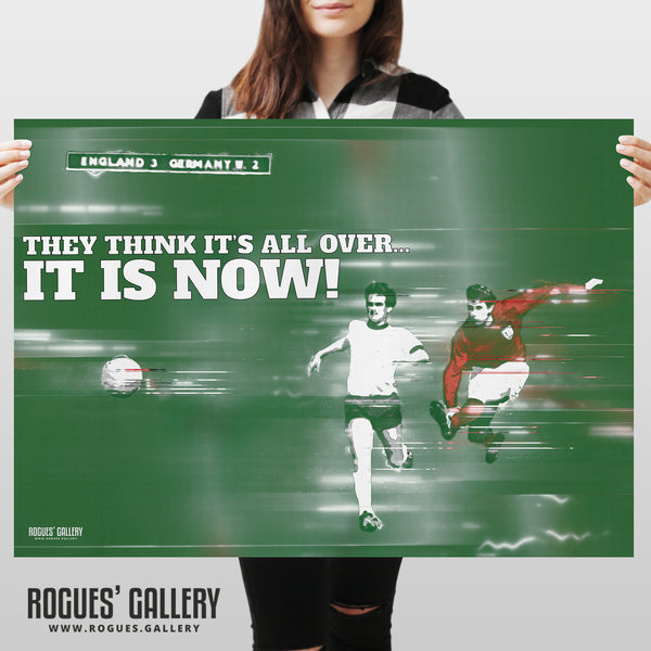 They think it's all over... it is now! (Glitch Version) Geoff Hurst's 1966 World Cup Winning England Goal - A0, A1, A2 or A3 Prints