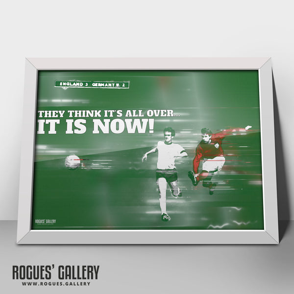 They think it's all over... it is now! (Glitch Version) Geoff Hurst's 1966 World Cup Winning England Goal - A0, A1, A2 or A3 Prints