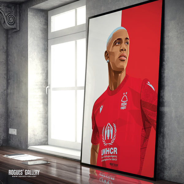 Danilo - Nottingham Forest - Signed A3 Red & White Prints