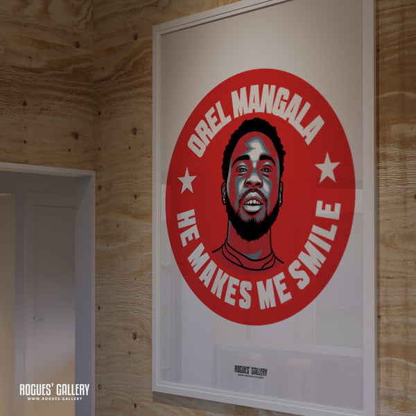 Orel Mangala He Makes Me Smile - Nottingham Forest - Signed A3 #GetBehindTheLads Prints