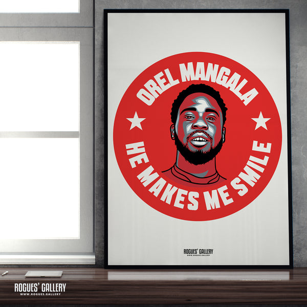 Orel Mangala He Makes Me Smile - Nottingham Forest - Signed A3 #GetBehindTheLads Prints