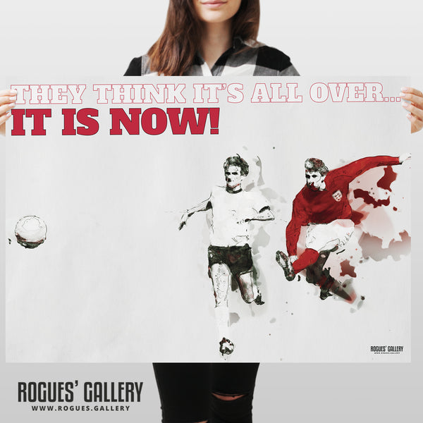 They think it's all over... it is now! (Arty Version) Geoff Hurst's 1966 World Cup Winning England Goal - A0, A1, A2 or A3 Prints