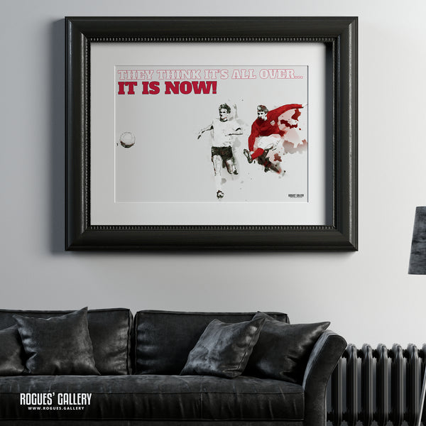 They think it's all over... it is now! (Arty Version) Geoff Hurst's 1966 World Cup Winning England Goal - A0, A1, A2 or A3 Prints