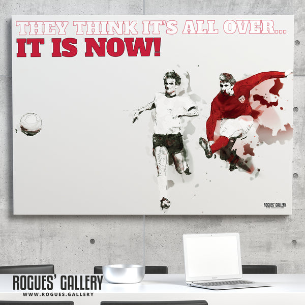 They think it's all over... it is now! (Arty Version) Geoff Hurst's 1966 World Cup Winning England Goal - A0, A1, A2 or A3 Prints