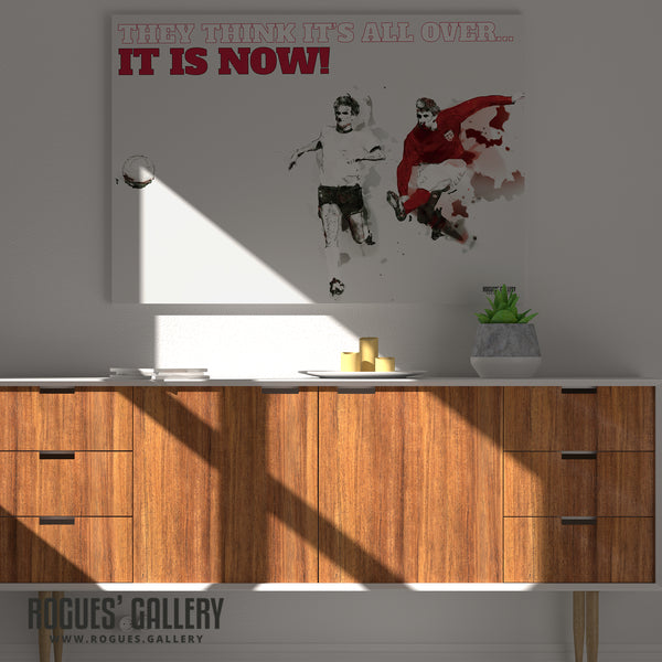 They think it's all over... it is now! (Arty Version) Geoff Hurst's 1966 World Cup Winning England Goal - A0, A1, A2 or A3 Prints