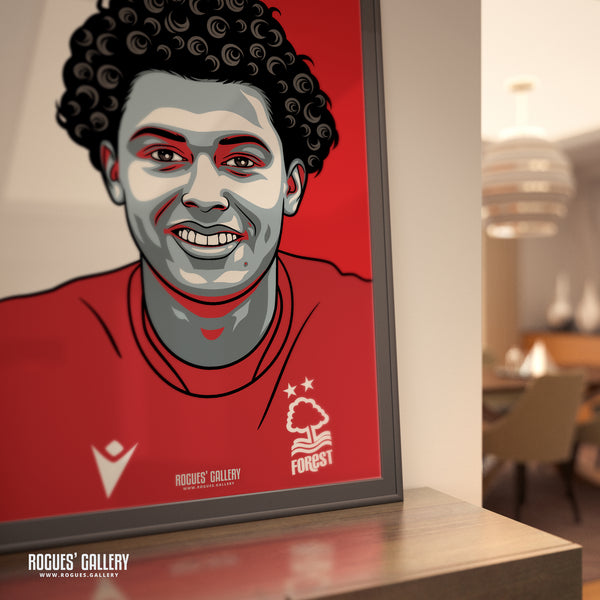 Brennan Johnson - Nottingham Forest - Signed A3 #GetBehindTheLads Prints