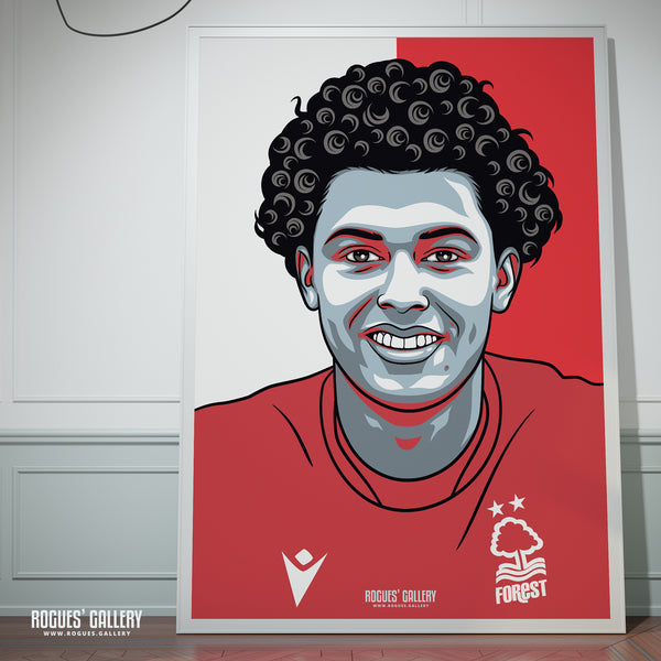 Brennan Johnson - Nottingham Forest - Signed A3 #GetBehindTheLads Prints