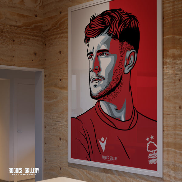Joe Worrall - Nottingham Forest - Signed A3 #GetBehindTheLads Prints