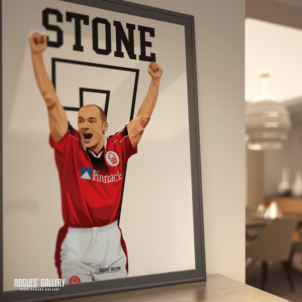 Steve Stone - Nottingham Forest - A0, A1, A2 or A3 Greatest Ever Series Prints