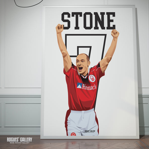 Steve Stone - Nottingham Forest - A0, A1, A2 or A3 Greatest Ever Series Prints