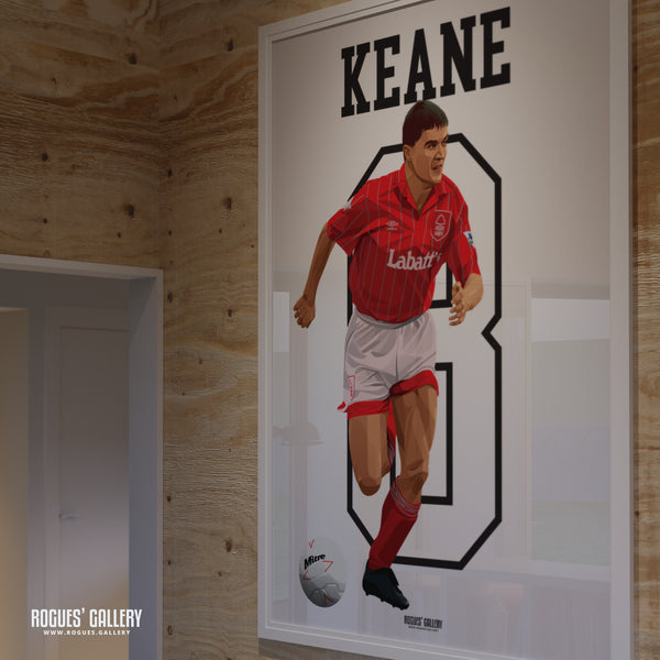 Roy Keane - Nottingham Forest - A0, A1, A2 or A3 Greatest Ever Series Prints