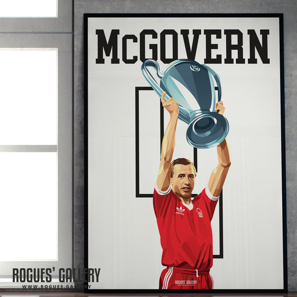 John McGovern - Nottingham Forest - Signed A3 Greatest Ever Series Prints