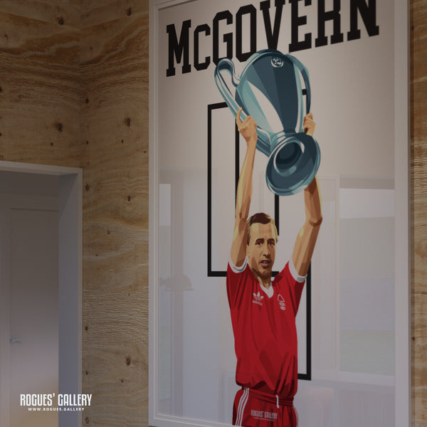 John McGovern - Nottingham Forest - A0, A1, A2 or A3 Greatest Ever Series Prints