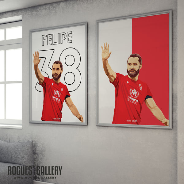 Felipe - Nottingham Forest - A0, A1, A2 or A3 Name & Number Prints