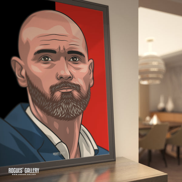 Erik Ten Hag - Manchester United Boss - A0, A1, A2 or A3 Icon Prints