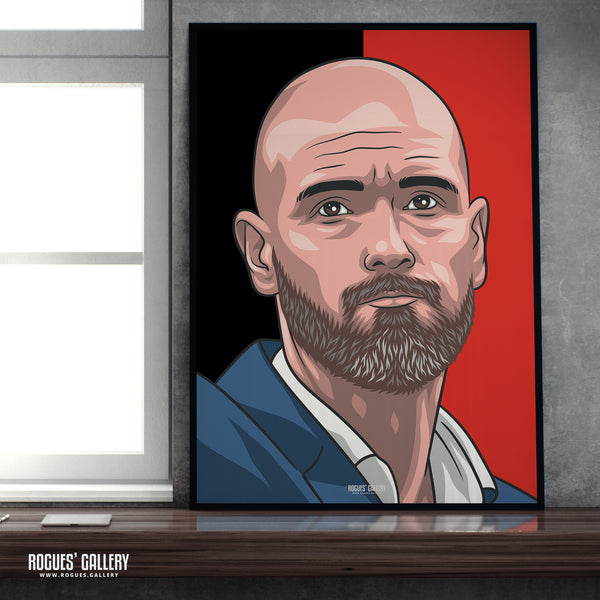 Erik Ten Hag - Manchester United Boss - A0, A1, A2 or A3 Icon Prints