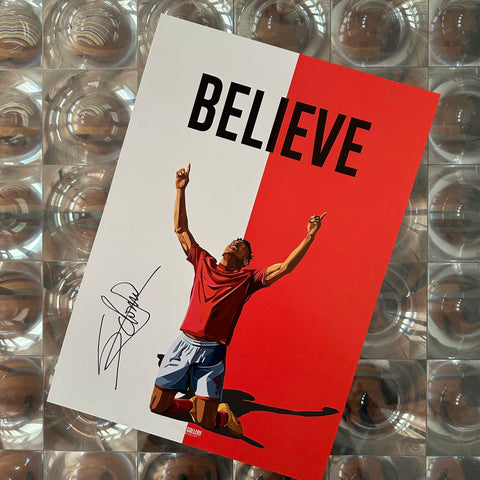 Taiwo Awoniyi: Believe - Nottingham Forest - Signed A3 Red & White Prints
