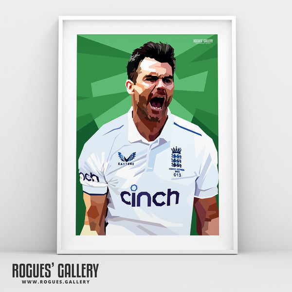 Jimmy Anderson - England Seam Bowling Legend - A0, A1, A2 & A3 Icon Prints