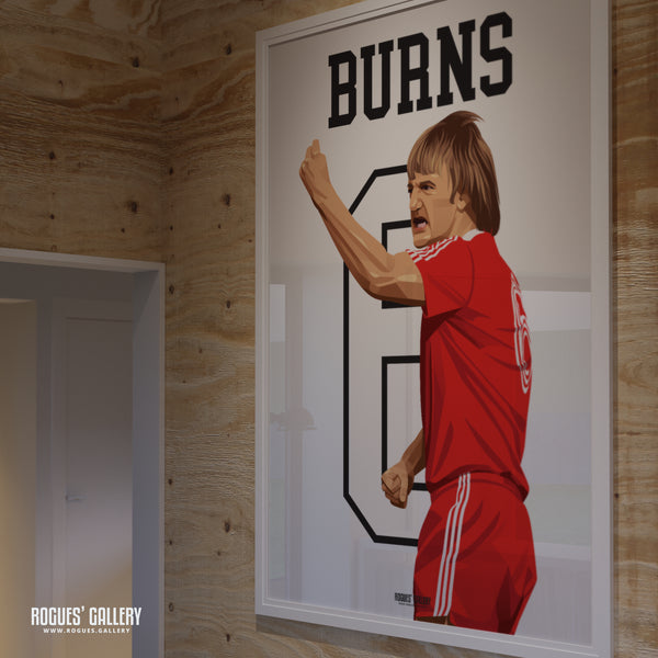 Kenny Burns - Nottingham Forest - A0, A1, A2 or A3 Greatest Ever Series Prints