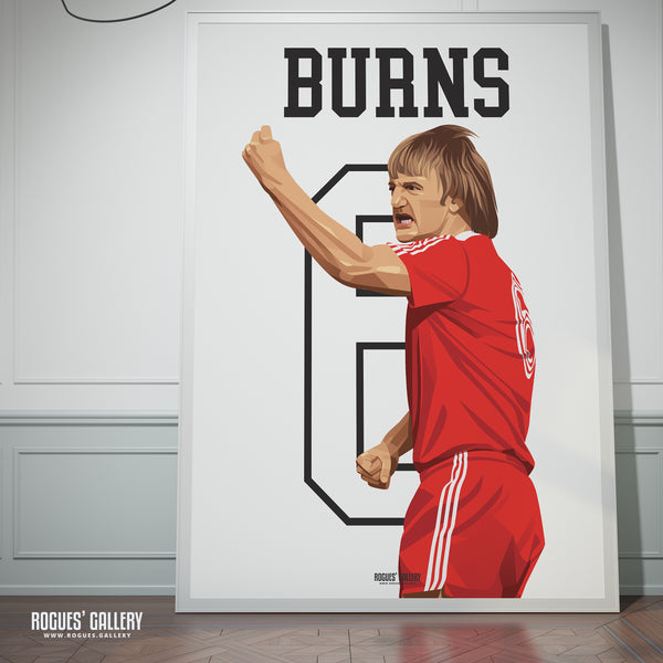 Kenny Burns - Nottingham Forest - A0, A1, A2 or A3 Greatest Ever Series Prints