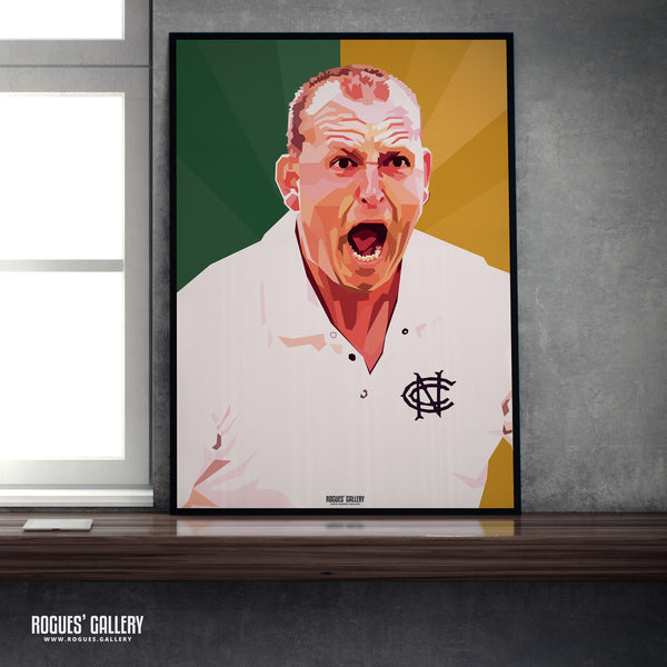 Luke Fletcher - Notts CCC & Outlaws - A3/2/1/0 Modern Art Print