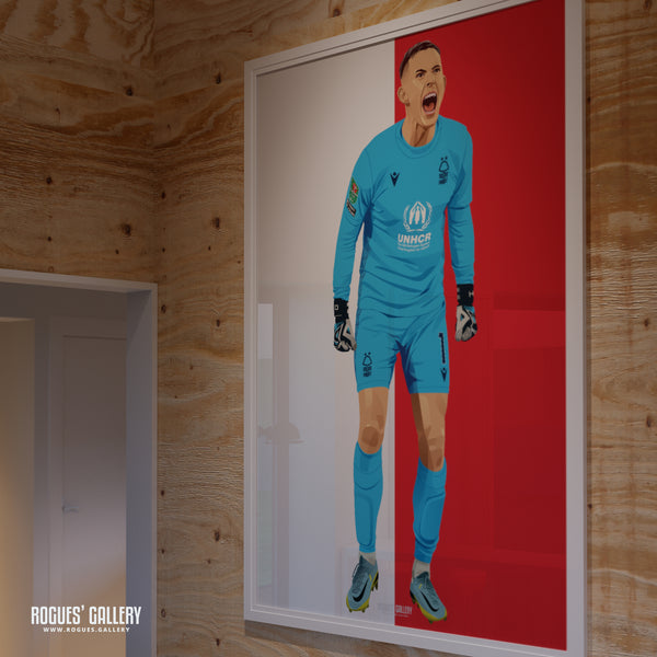 Dean Henderson: The Penalty King - Nottingham Forest - A0, A1, A2 or A3 Red & White Prints