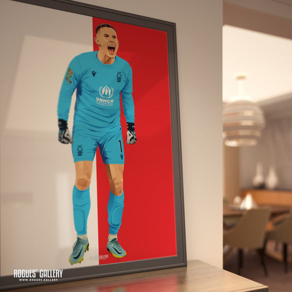 Dean Henderson: The Penalty King - Nottingham Forest - Signed A3 Red & White Prints