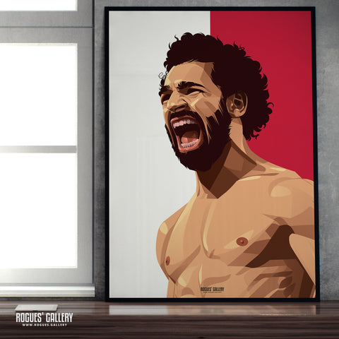 Mo Salah: Topless (Close-up version) - A3, A2, A1 & A0 Icon Prints